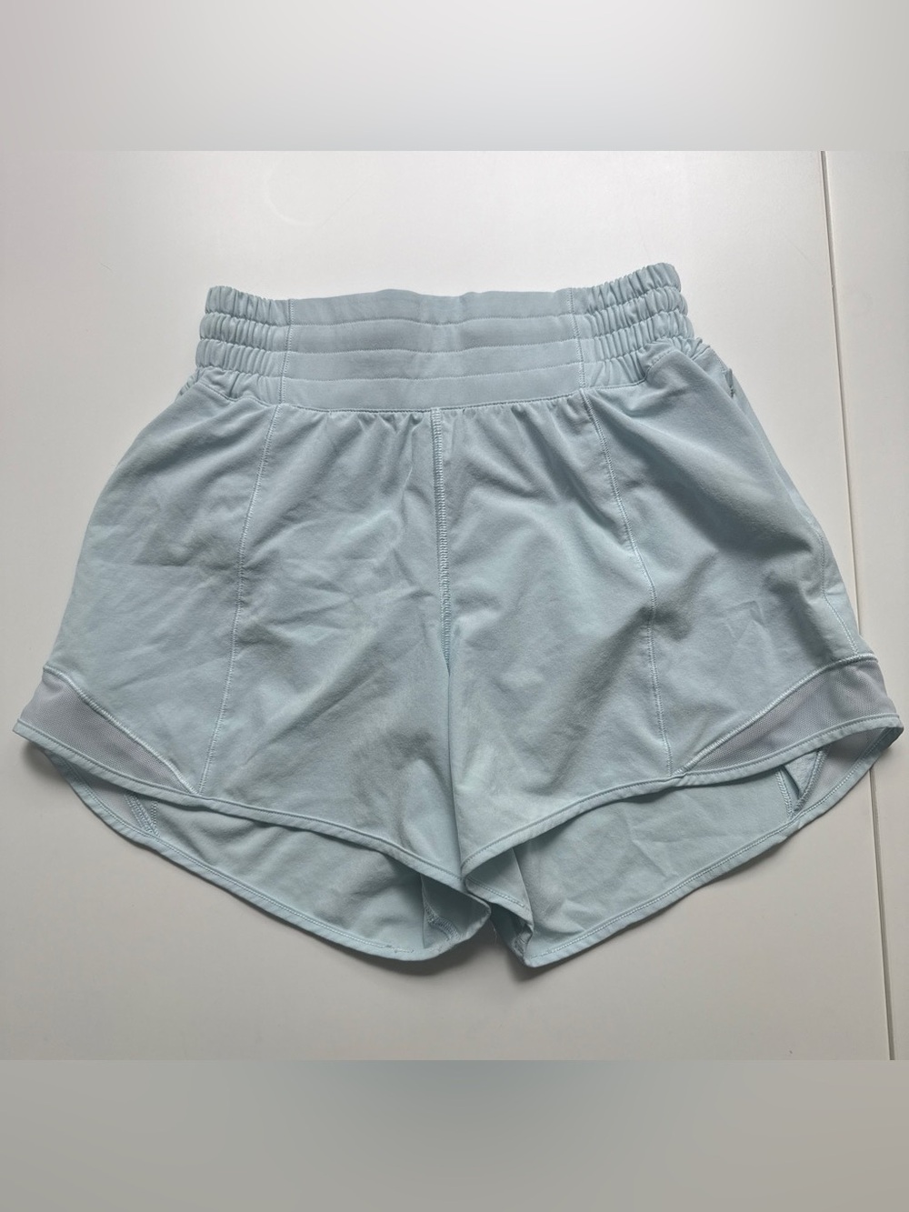 lululemon light blue hotty hot shorts